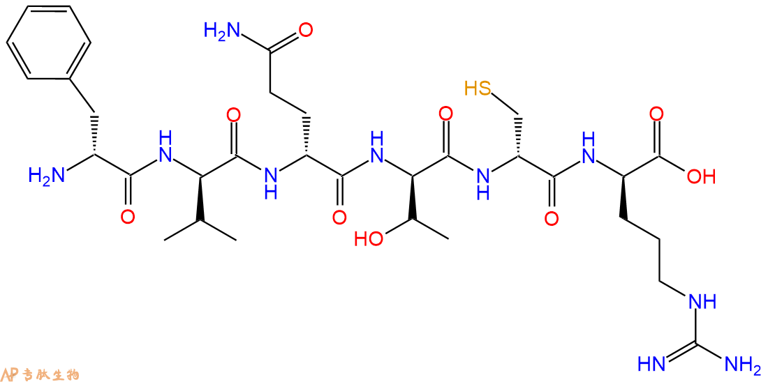 专肽生物产品H2N-DPhe-DVal-DGln-DThr-DCys-DArg-COOH