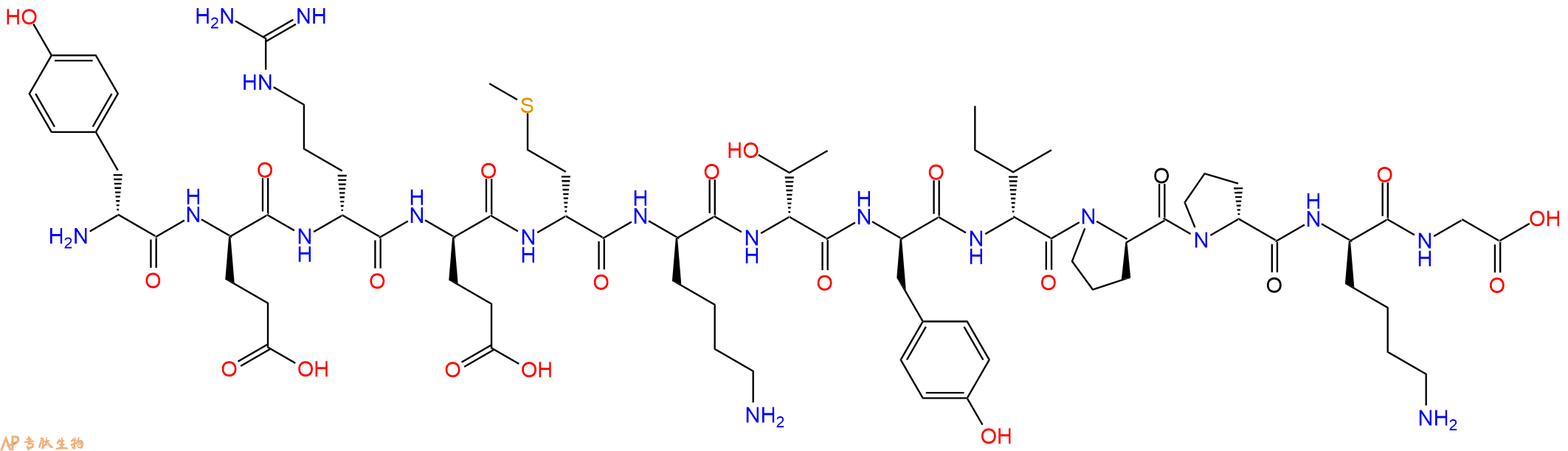 专肽生物产品H2N-DTyr-DGlu-DArg-DGlu-DMet-DLys-DThr-DTyr-DIle-D