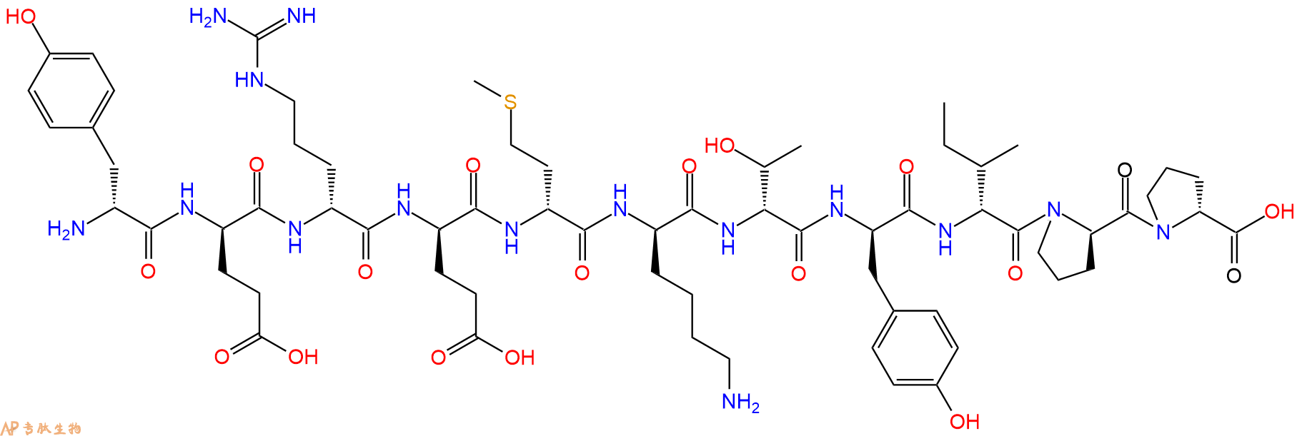 专肽生物产品H2N-DTyr-DGlu-DArg-DGlu-DMet-DLys-DThr-DTyr-DIle-D