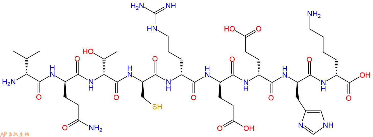 专肽生物产品H2N-DVal-DGln-DThr-DCys-DArg-DGlu-DGlu-DHis-DLys-C