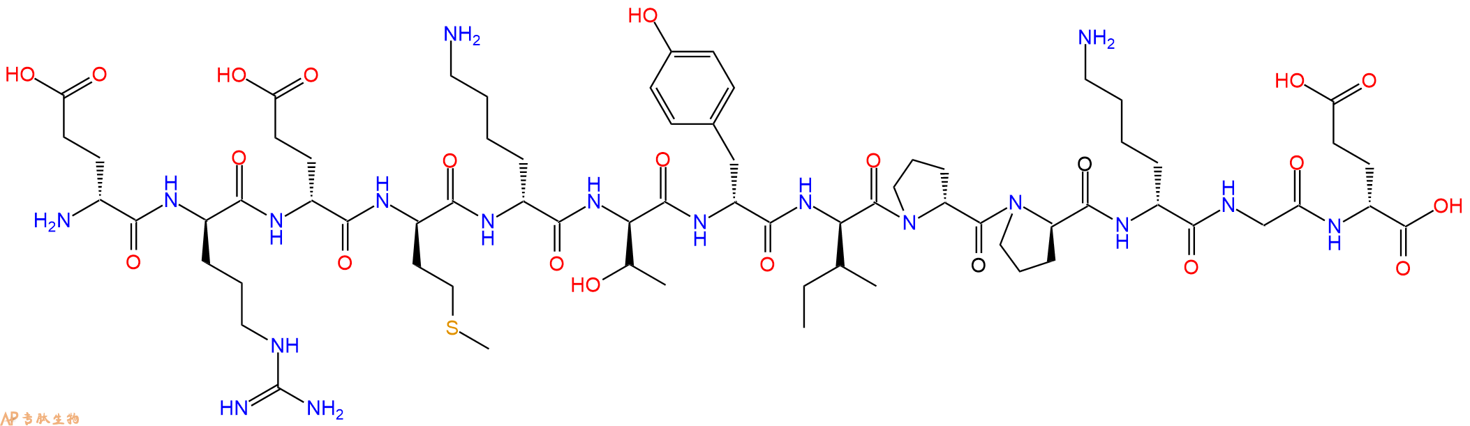 专肽生物产品H2N-DGlu-DArg-DGlu-DMet-DLys-DThr-DTyr-DIle-DPro-D
