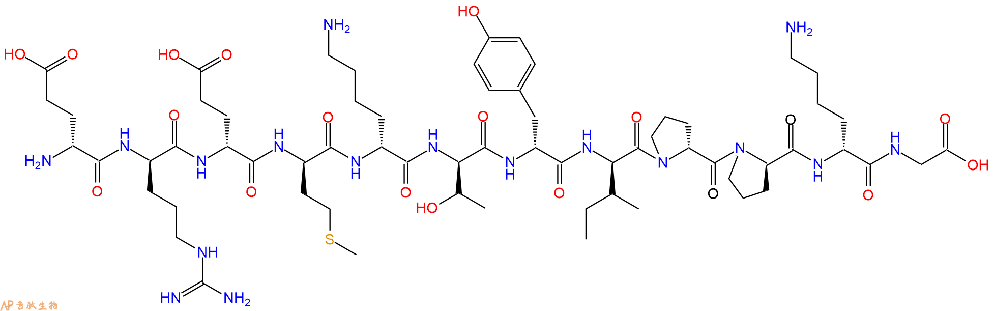 专肽生物产品H2N-DGlu-DArg-DGlu-DMet-DLys-DThr-DTyr-DIle-DPro-D
