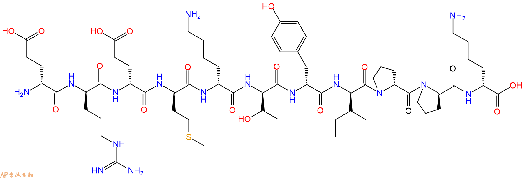 专肽生物产品H2N-DGlu-DArg-DGlu-DMet-DLys-DThr-DTyr-DIle-DPro-D