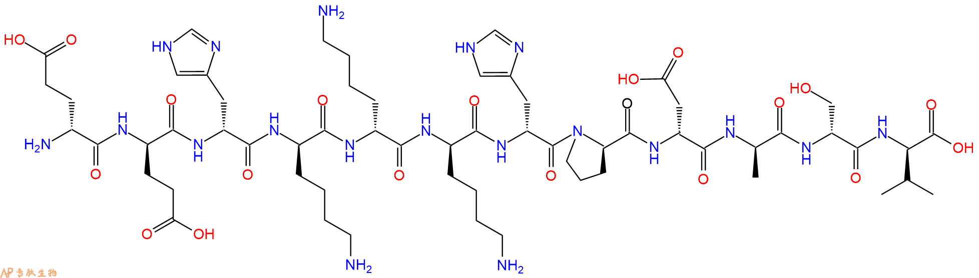 专肽生物产品H2N-DGlu-DGlu-DHis-DLys-DLys-DLys-DHis-DPro-DAsp-D