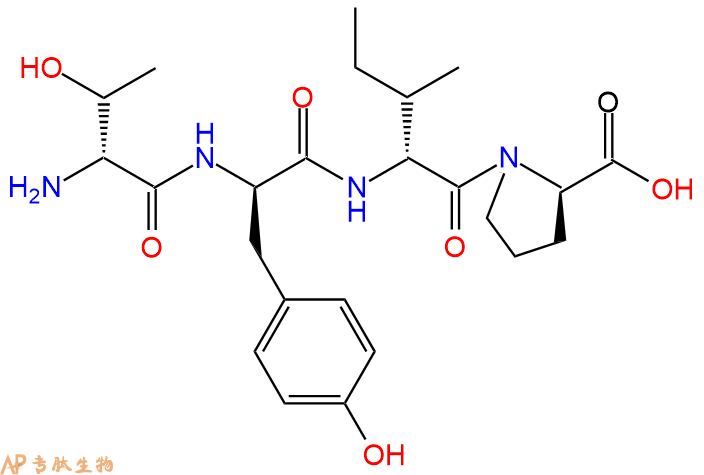 专肽生物产品H2N-DThr-DTyr-DIle-DPro-COOH