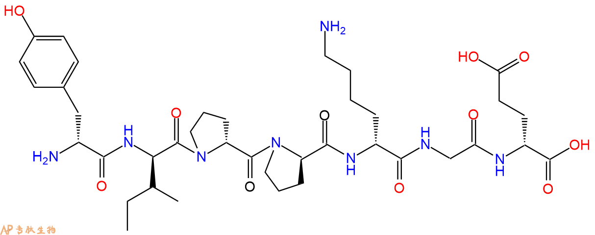 专肽生物产品H2N-DTyr-DIle-DPro-DPro-DLys-Gly-DGlu-COOH