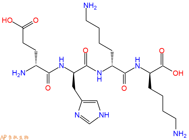 专肽生物产品H2N-DGlu-DHis-DLys-DLys-COOH