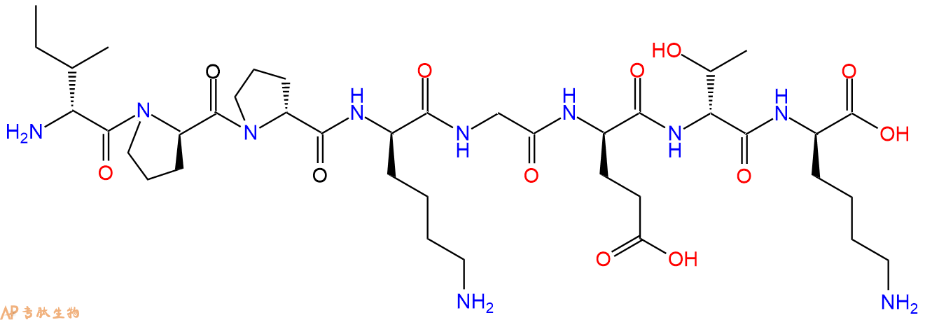 专肽生物产品H2N-DIle-DPro-DPro-DLys-Gly-DGlu-DThr-DLys-COOH