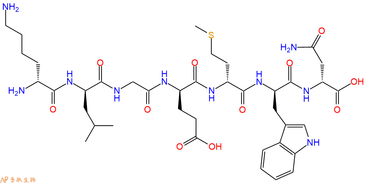 专肽生物产品H2N-DLys-DLeu-Gly-DGlu-DMet-DTrp-DAsn-COOH