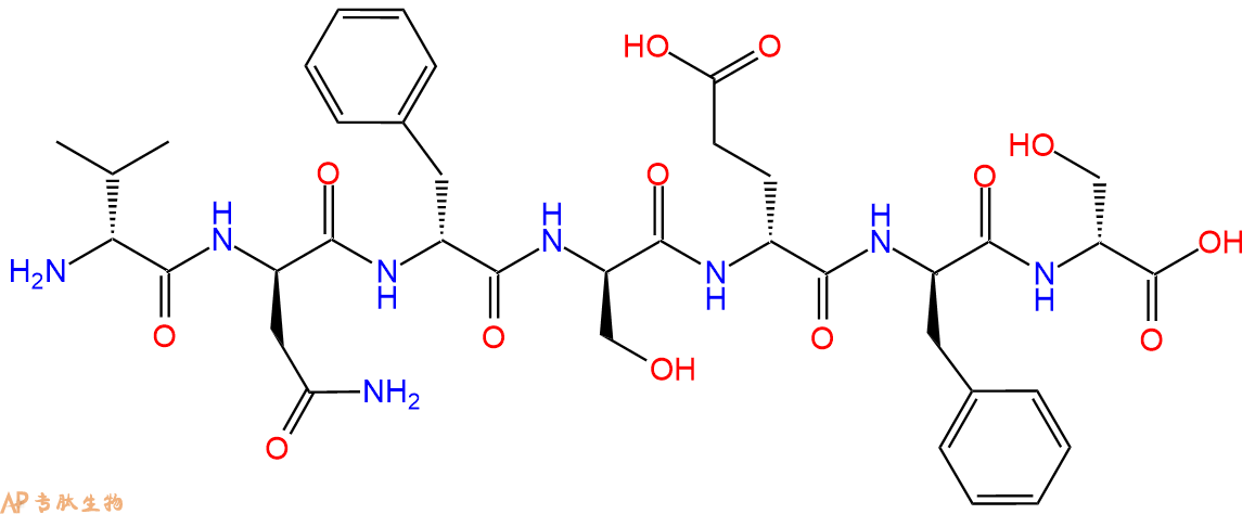 专肽生物产品H2N-DVal-DAsn-DPhe-DSer-DGlu-DPhe-DSer-COOH