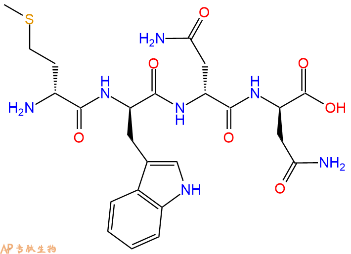 专肽生物产品H2N-DMet-DTrp-DAsn-DAsn-COOH