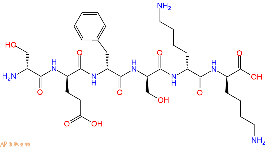 专肽生物产品H2N-DSer-DGlu-DPhe-DSer-DLys-DLys-COOH