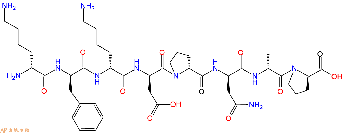 专肽生物产品H2N-DLys-DPhe-DLys-DAsp-DPro-DAsn-DAla-DPro-COOH