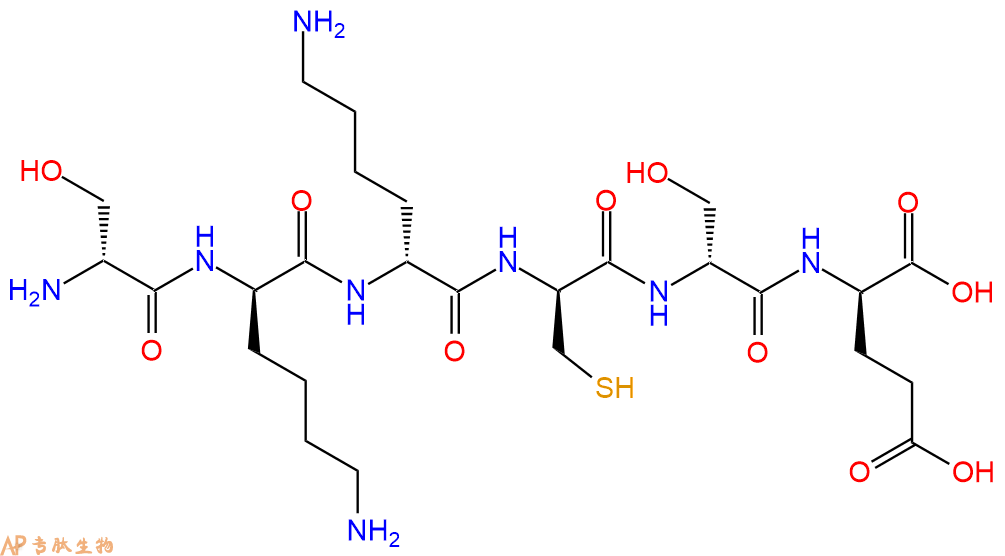 专肽生物产品H2N-DSer-DLys-DLys-DCys-DSer-DGlu-COOH