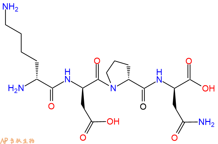 专肽生物产品H2N-DLys-DAsp-DPro-DAsn-COOH