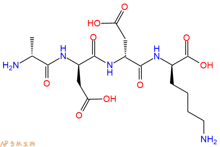 专肽生物产品H2N-DAla-DAsp-DAsp-DLys-COOH