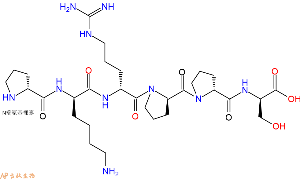 专肽生物产品H2N-DPro-DLys-DArg-DPro-DPro-DSer-COOH