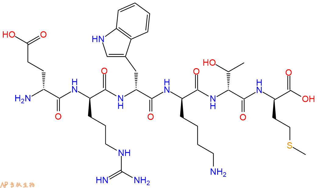 专肽生物产品H2N-DGlu-DArg-DTrp-DLys-DThr-DMet-COOH