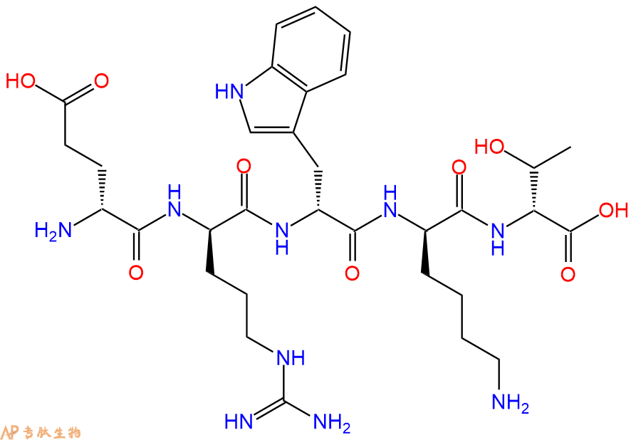 专肽生物产品H2N-DGlu-DArg-DTrp-DLys-DThr-COOH