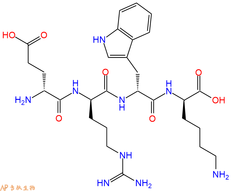 专肽生物产品H2N-DGlu-DArg-DTrp-DLys-COOH