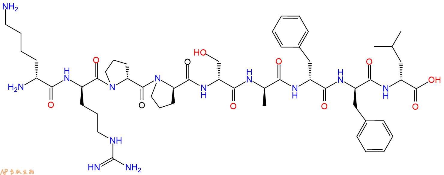 专肽生物产品H2N-DLys-DArg-DPro-DPro-DSer-DAla-DPhe-DPhe-DLeu-C