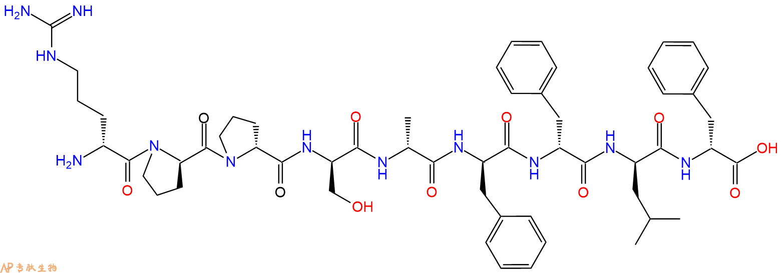 专肽生物产品H2N-DArg-DPro-DPro-DSer-DAla-DPhe-DPhe-DLeu-DPhe-C
