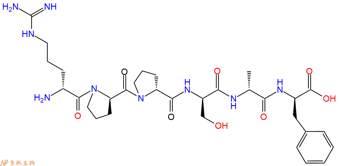 专肽生物产品H2N-DArg-DPro-DPro-DSer-DAla-DPhe-COOH