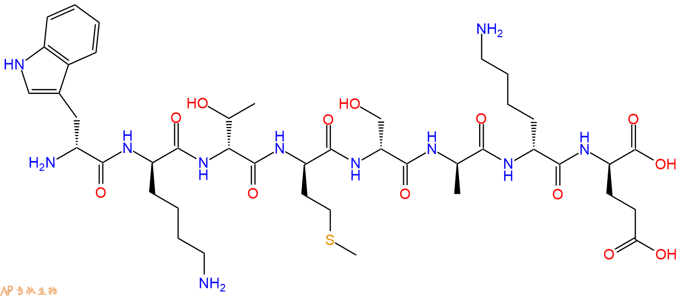 专肽生物产品H2N-DTrp-DLys-DThr-DMet-DSer-DAla-DLys-DGlu-COOH