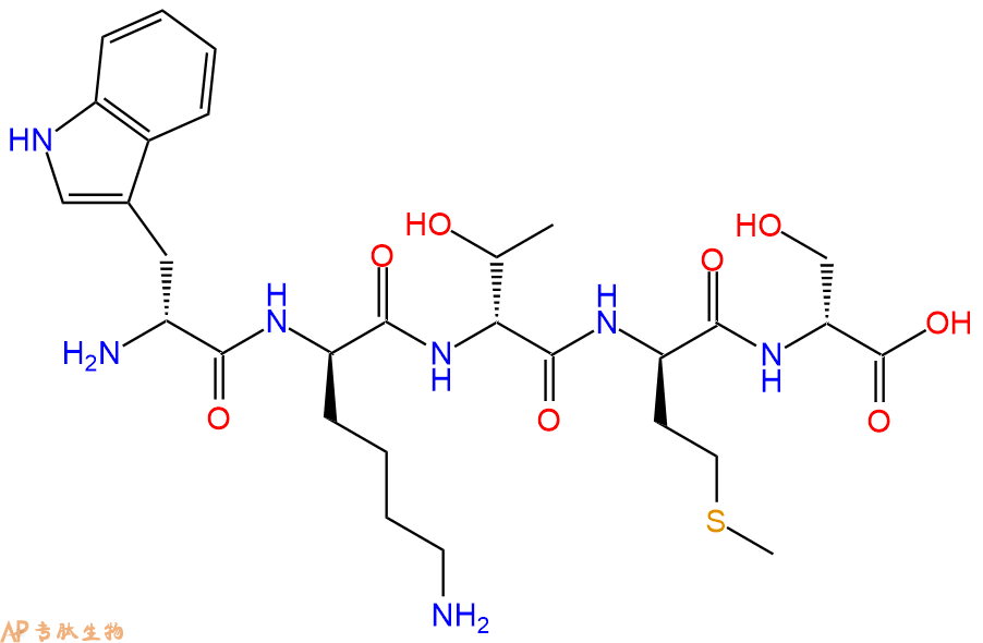 专肽生物产品H2N-DTrp-DLys-DThr-DMet-DSer-COOH