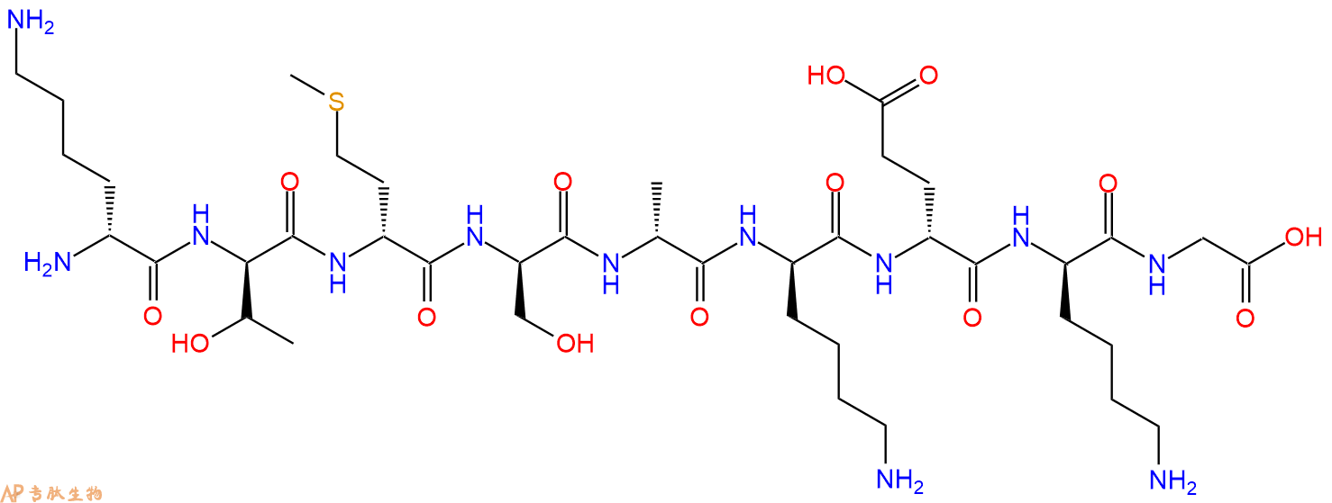 专肽生物产品H2N-DLys-DThr-DMet-DSer-DAla-DLys-DGlu-DLys-Gly-CO