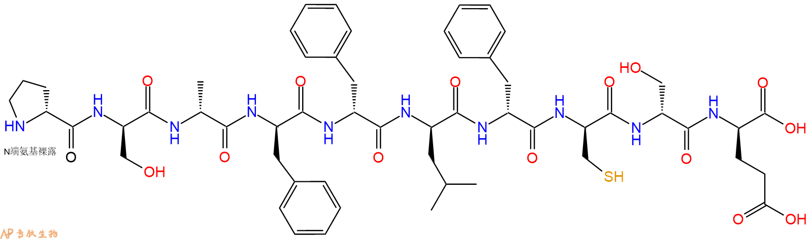 专肽生物产品H2N-DPro-DSer-DAla-DPhe-DPhe-DLeu-DPhe-DCys-DSer-D