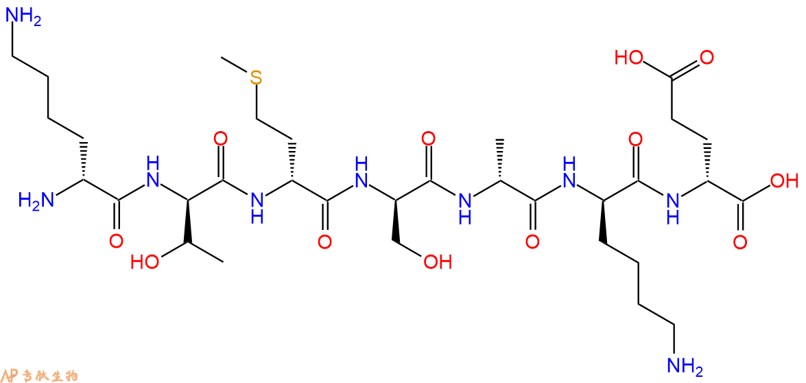 专肽生物产品H2N-DLys-DThr-DMet-DSer-DAla-DLys-DGlu-COOH