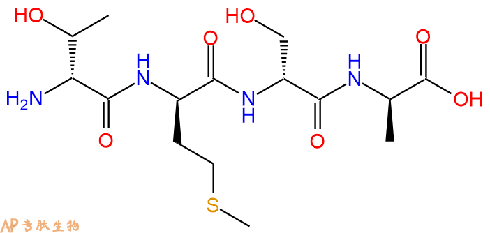 专肽生物产品H2N-DThr-DMet-DSer-DAla-COOH