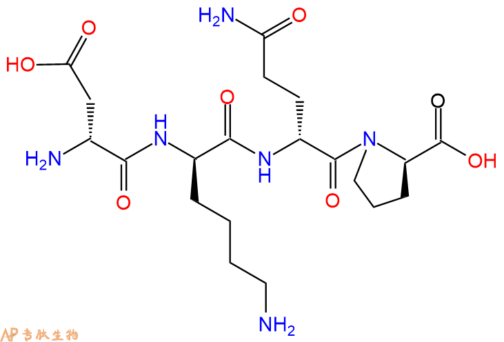 专肽生物产品H2N-DAsp-DLys-DGln-DPro-COOH