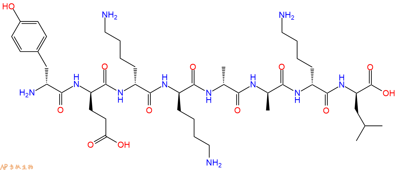 专肽生物产品H2N-DTyr-DGlu-DLys-DLys-DAla-DAla-DLys-DLeu-COOH