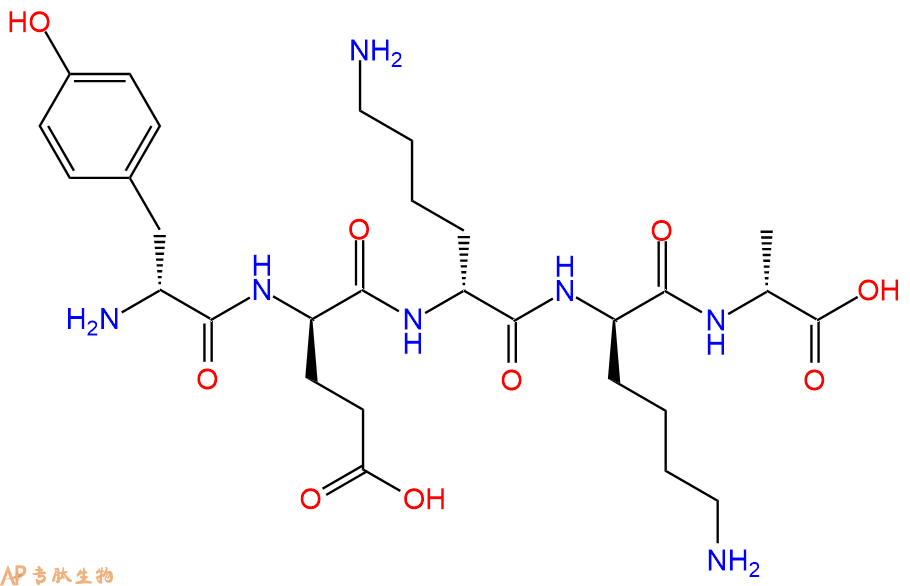 专肽生物产品H2N-DTyr-DGlu-DLys-DLys-DAla-COOH