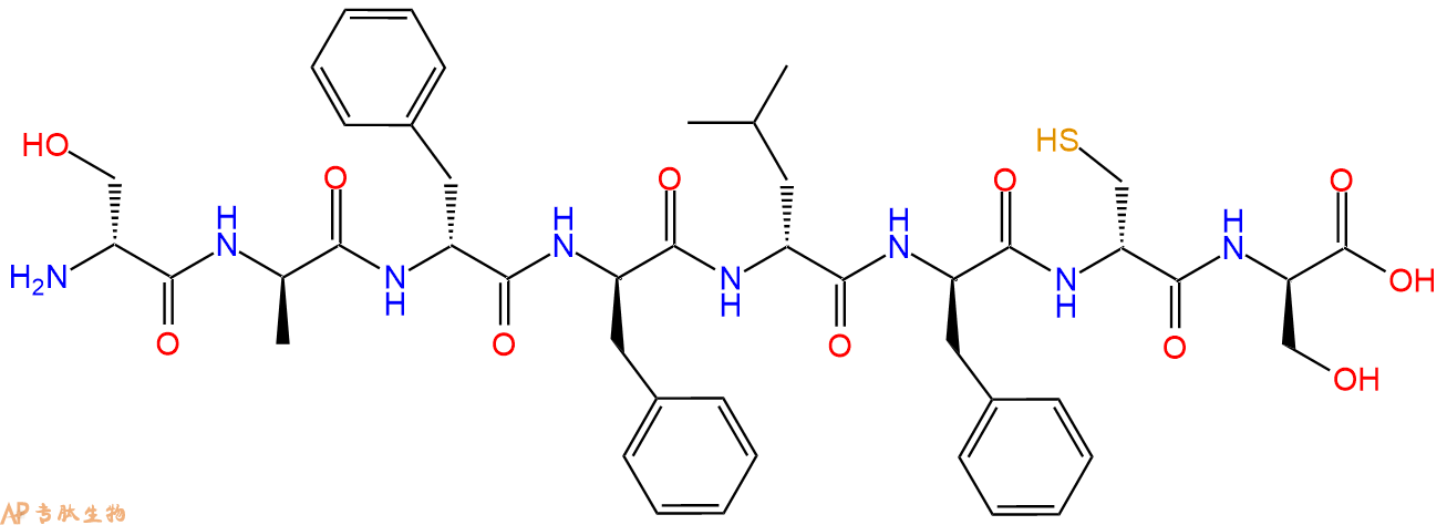 专肽生物产品H2N-DSer-DAla-DPhe-DPhe-DLeu-DPhe-DCys-DSer-COOH