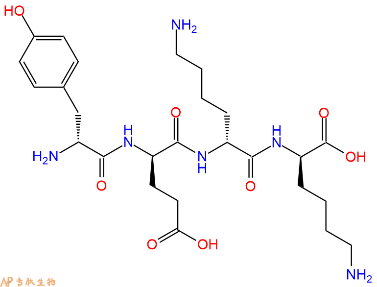 专肽生物产品H2N-DTyr-DGlu-DLys-DLys-COOH