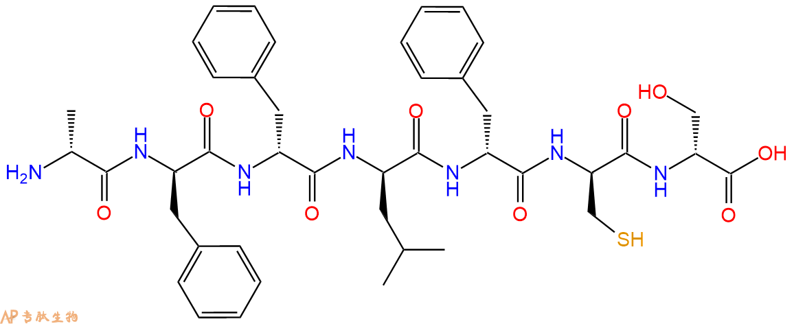 专肽生物产品H2N-DAla-DPhe-DPhe-DLeu-DPhe-DCys-DSer-COOH