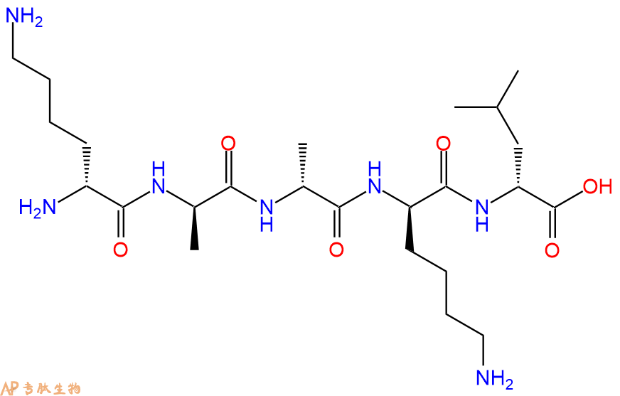专肽生物产品H2N-DLys-DAla-DAla-DLys-DLeu-COOH