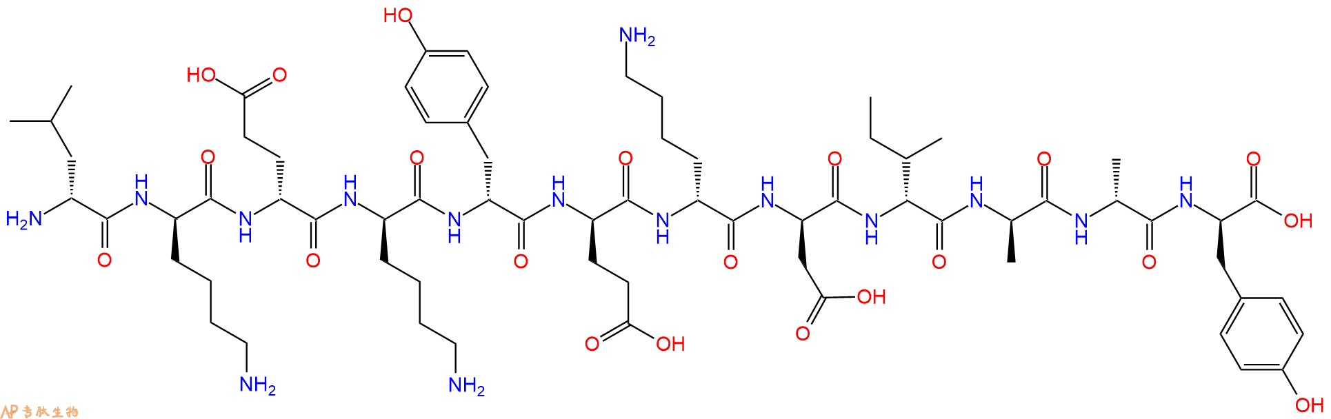 专肽生物产品H2N-DLeu-DLys-DGlu-DLys-DTyr-DGlu-DLys-DAsp-DIle-D