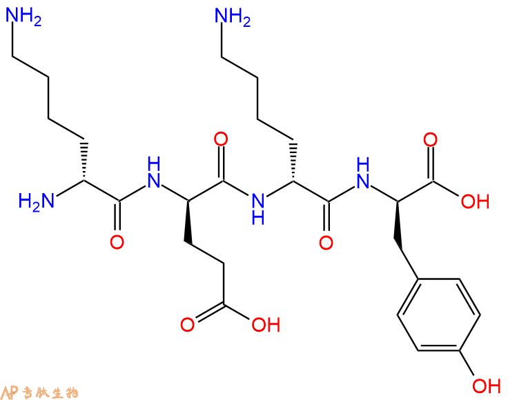 专肽生物产品H2N-DLys-DGlu-DLys-DTyr-COOH