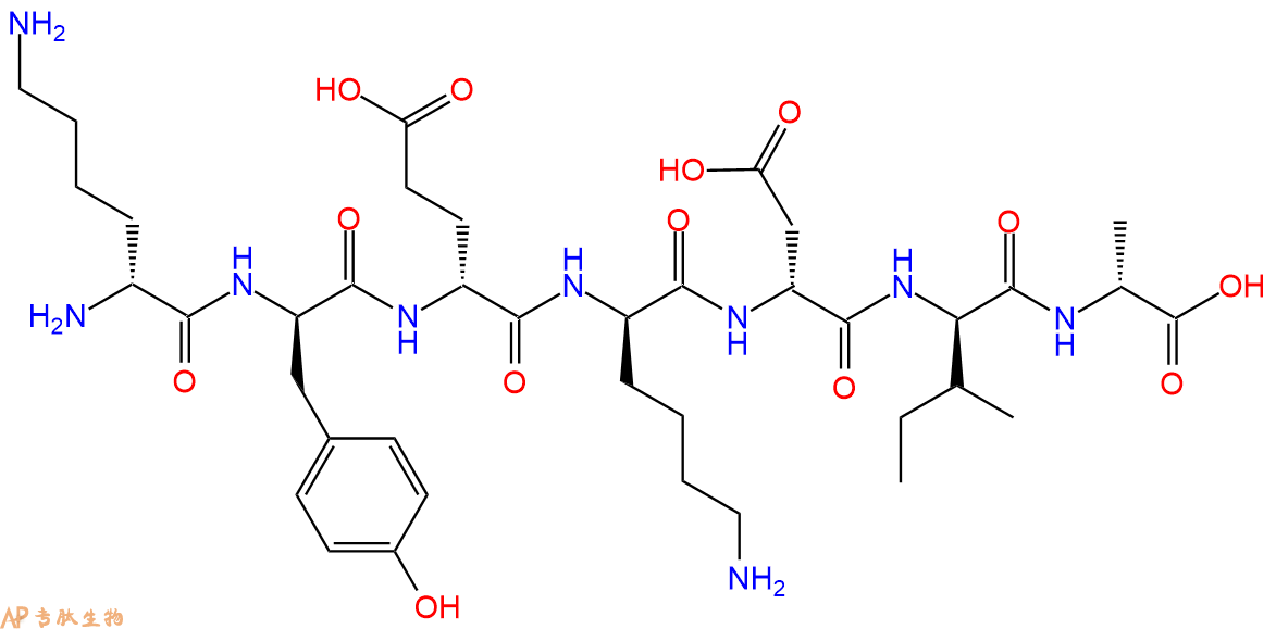 专肽生物产品H2N-DLys-DTyr-DGlu-DLys-DAsp-DIle-DAla-COOH