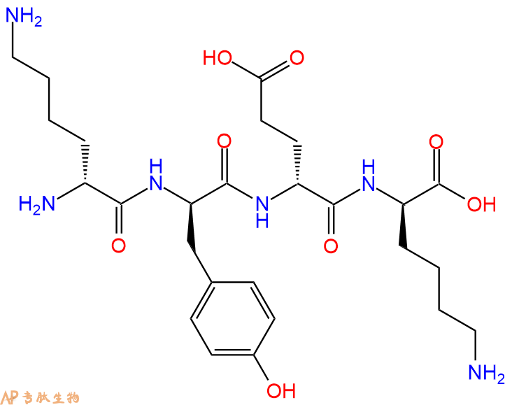 专肽生物产品H2N-DLys-DTyr-DGlu-DLys-COOH