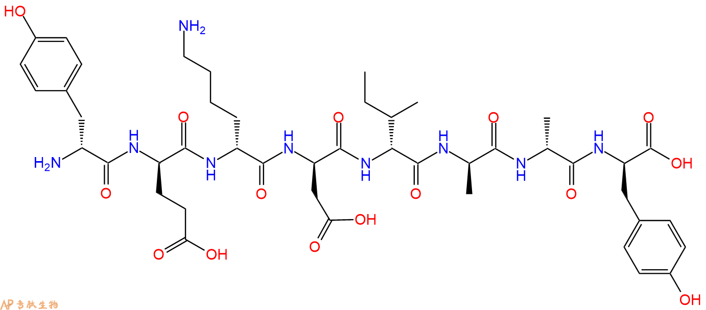 专肽生物产品H2N-DTyr-DGlu-DLys-DAsp-DIle-DAla-DAla-DTyr-COOH