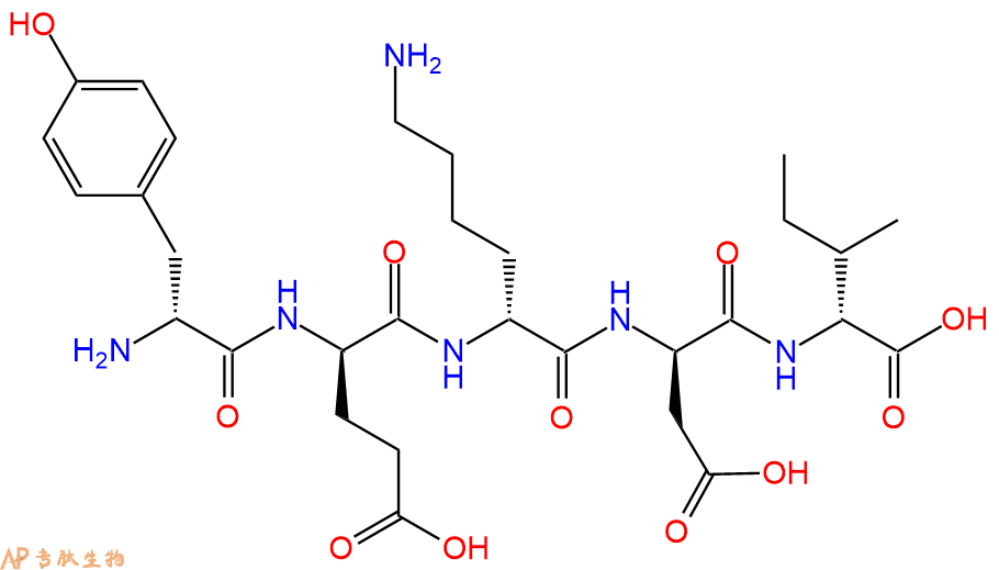 专肽生物产品H2N-DTyr-DGlu-DLys-DAsp-DIle-COOH