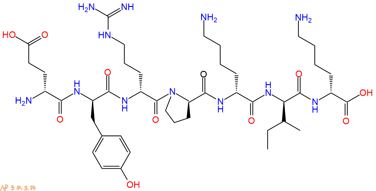 专肽生物产品H2N-DGlu-DTyr-DArg-DPro-DLys-DIle-DLys-COOH