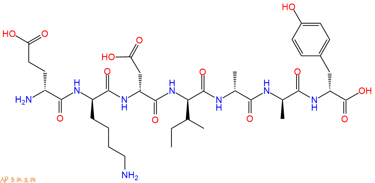专肽生物产品H2N-DGlu-DLys-DAsp-DIle-DAla-DAla-DTyr-COOH