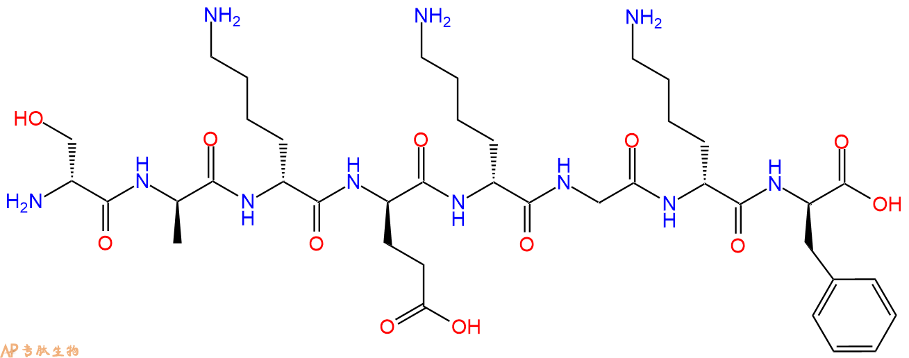 专肽生物产品H2N-DSer-DAla-DLys-DGlu-DLys-Gly-DLys-DPhe-COOH