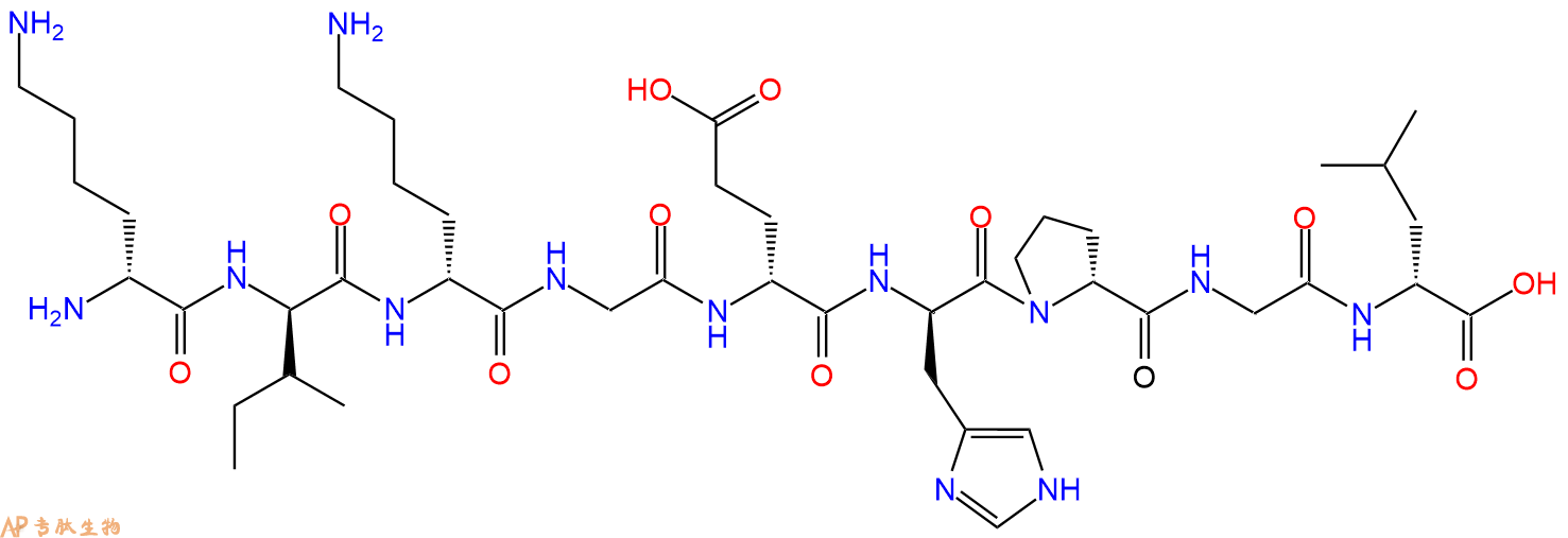 专肽生物产品H2N-DLys-DIle-DLys-Gly-DGlu-DHis-DPro-Gly-DLeu-COO